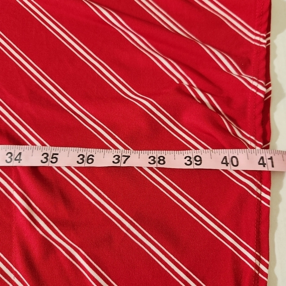 Susan Graver Women Oversized Flare Sleeve Red Striped V-Neck Blouse SZ XL Casual - Picture 11 of 15